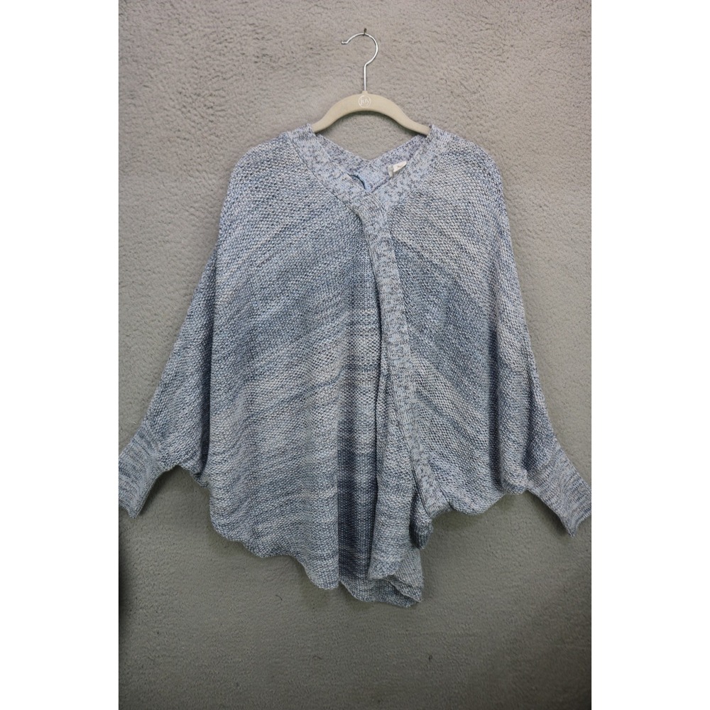 Loft Outlet Lounge Open Knit Oversized Dolman Sleeve Asymmetrical Sweater-L/XL